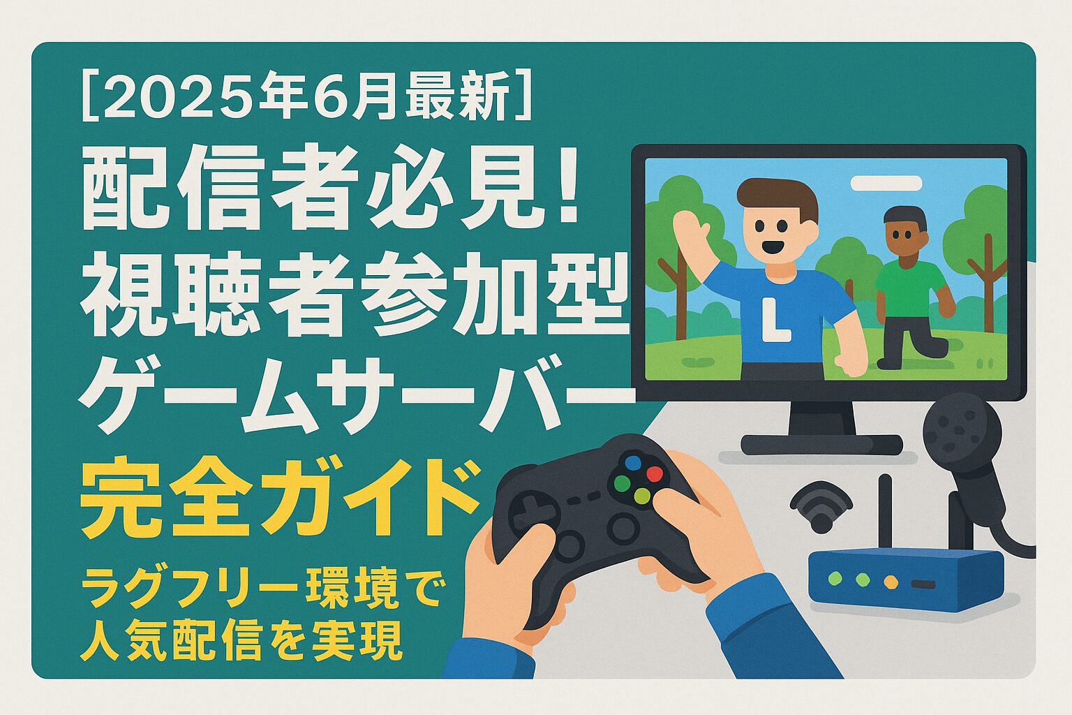 【2025年6月最新】配信者必見！視聴者参加型ゲームサーバー完全ガイド - ラグフリー環境で人気配信を実現
