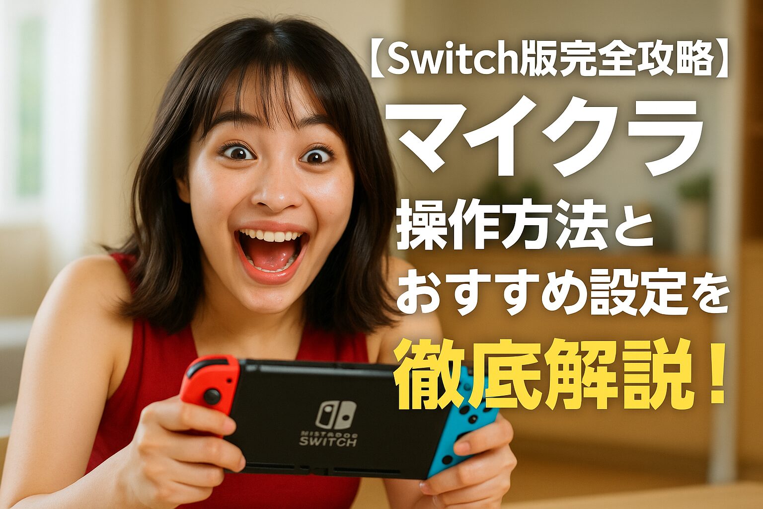【Switch版完全攻略】マイクラ操作方法とおすすめ設定を徹底解説！