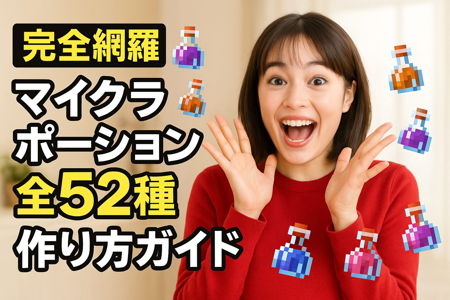 【完全網羅】マイクラポーション全52種作り方ガイド！効果と使い道を徹底解説