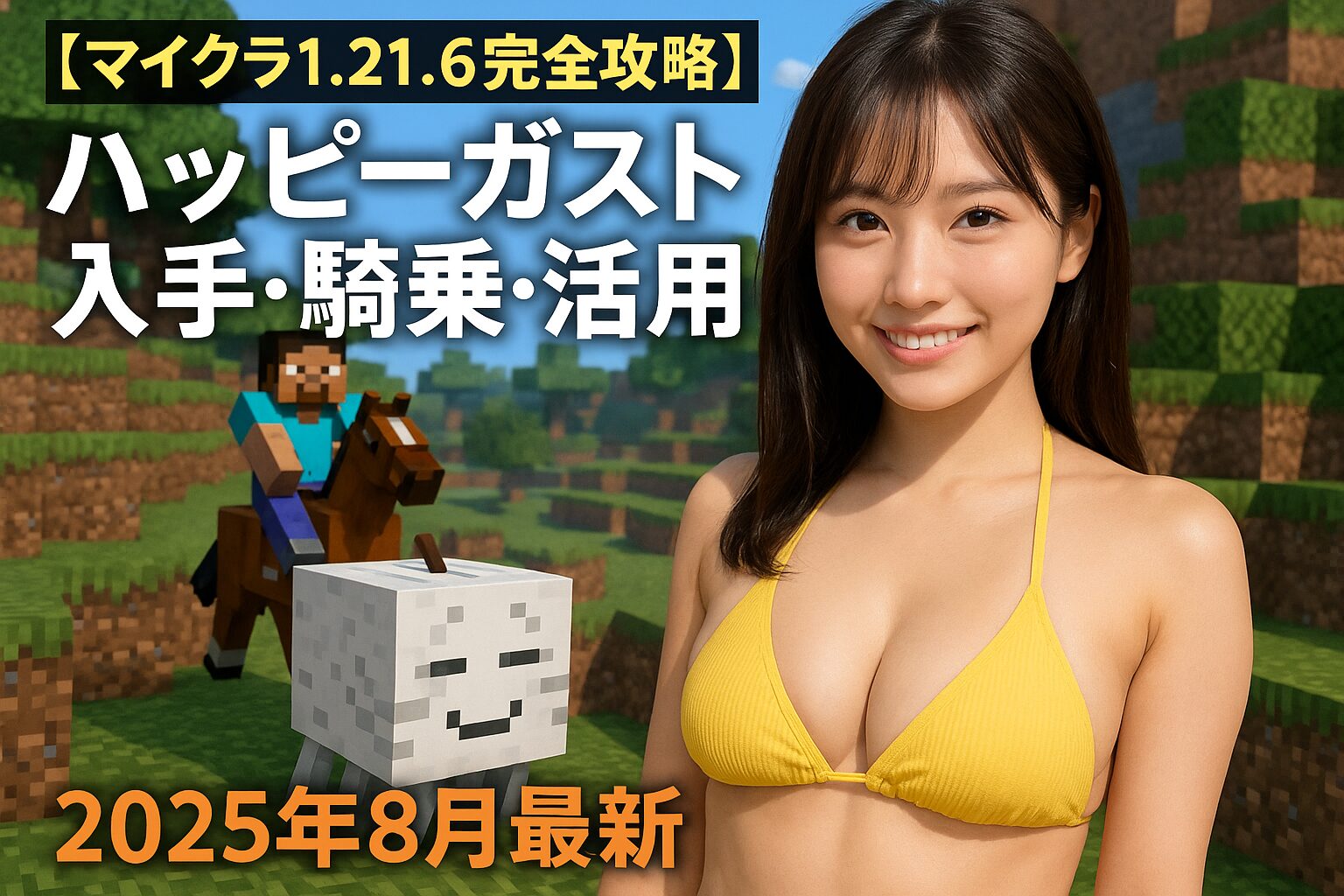 【マイクラ1.21.6完全攻略】ハッピーガスト入手・騎乗・活用ガイド2025年8月最新版