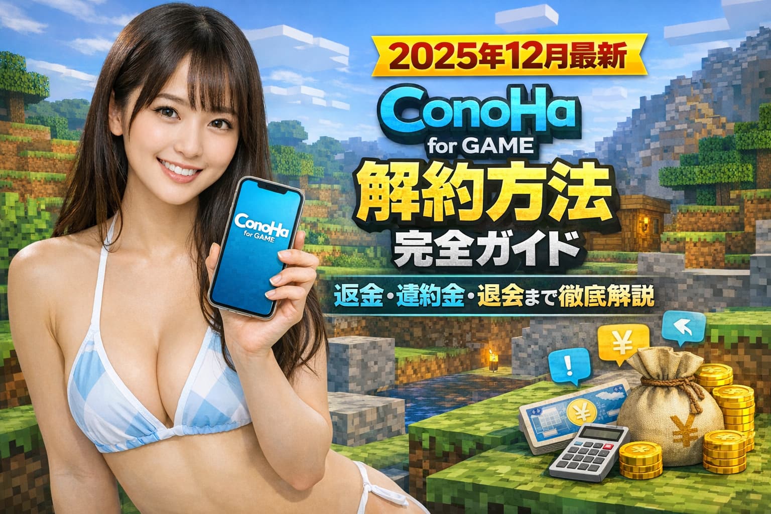 2025年12月最新】ConoHa for GAME解約方法完全ガイド｜返金・違約金・退会まで徹底解説 | 100社レンタルサーバー比較