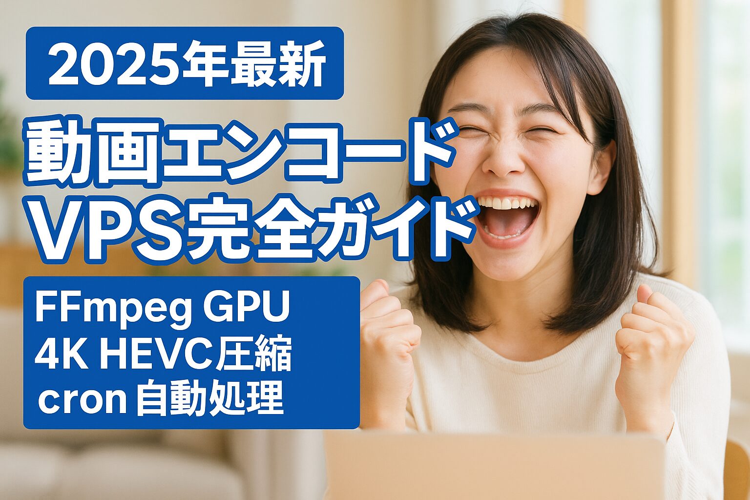 【2025年最新】動画エンコードVPS完全ガイド｜FFmpeg GPU・4K HEVC圧縮・cron自動処理