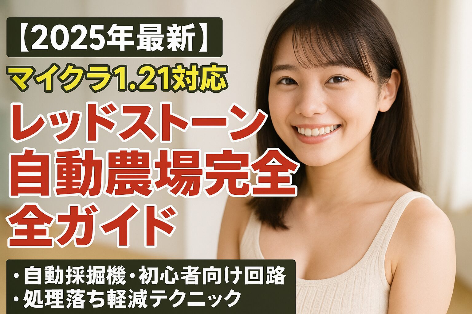 【2025年最新】マイクラ1.21対応 レッドストーン自動農場完全ガイド - 自動採掘機・初心者向け回路・処理落ち軽減テクニック