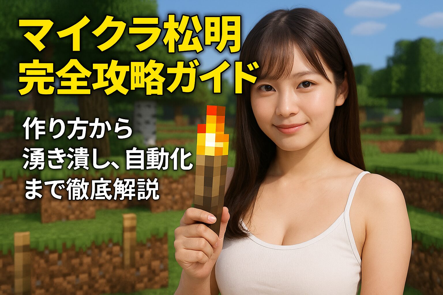 【2025年7月最新版】マイクラ松明完全攻略ガイド｜作り方から湧き潰し、自動化まで徹底解説