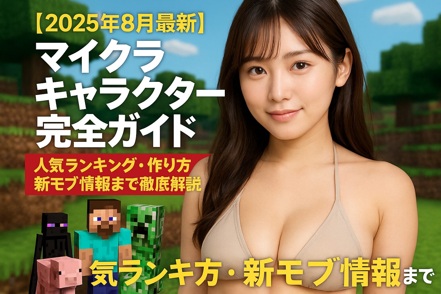 【2025年8月最新】マイクラキャラクター完全ガイド：人気ランキング・作り方・新モブ情報まで徹底解説