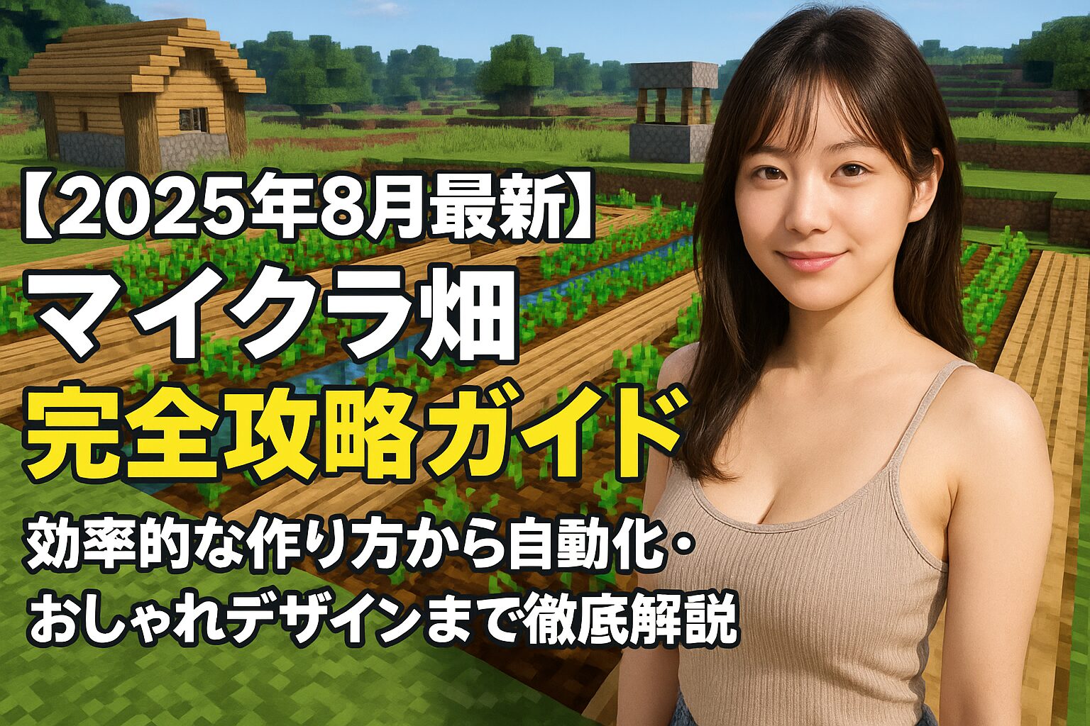 【2025年8月最新】マイクラ畑完全攻略ガイド：効率的な作り方から自動化・おしゃれデザインまで
