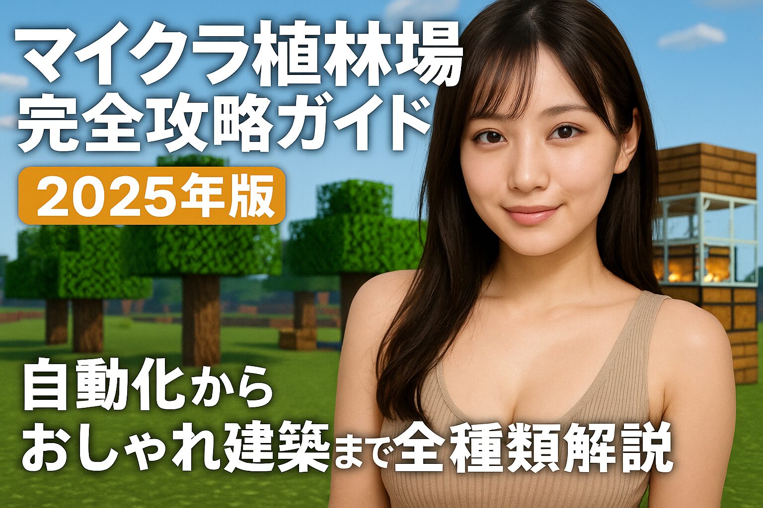 マイクラ植林場完全攻略ガイド2025年版 - 自動化からおしゃれ建築まで全種類解説