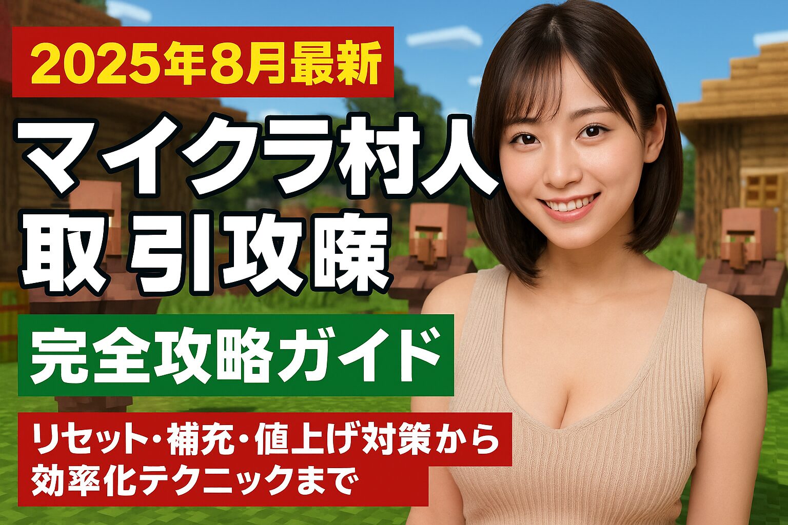 【2025年8月最新】マイクラ村人取引完全攻略ガイド - リセット・補充・値上げ対策から効率化テクニックまで