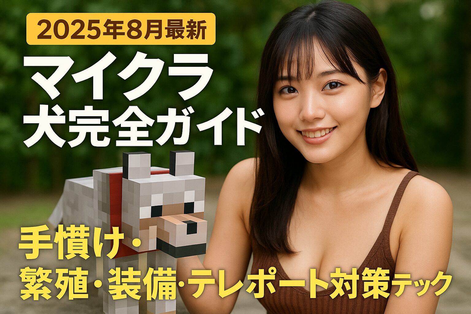 【2025年8月最新】マイクラ 犬完全ガイド | 手懐け・繁殖・装備・テレポート対策テクニック