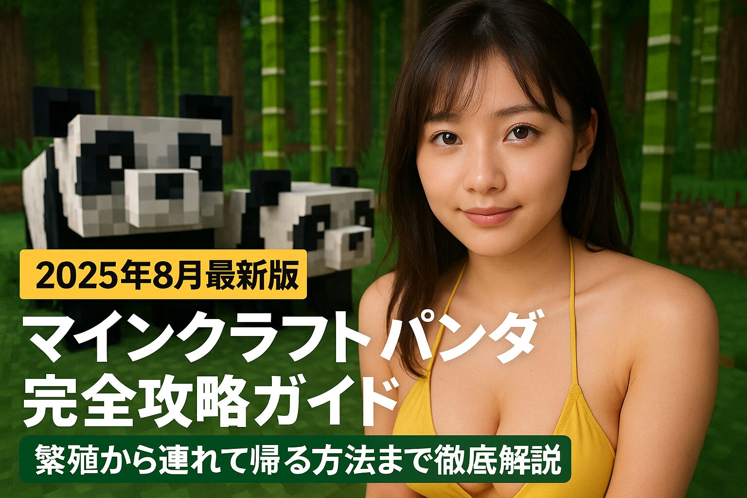 【2025年8月最新版】マインクラフトパンダ完全攻略ガイド - 繁殖から連れて帰る方法まで徹底解説