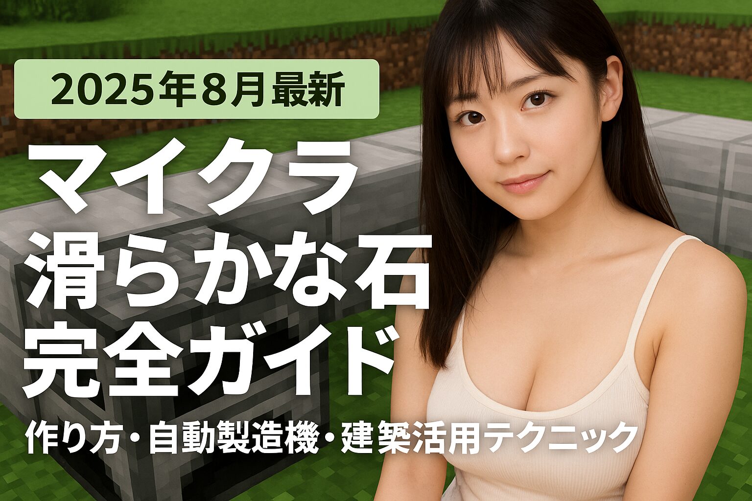 【2025年8月最新】マイクラ 滑らかな石完全ガイド | 作り方・自動製造機・建築活用テクニック