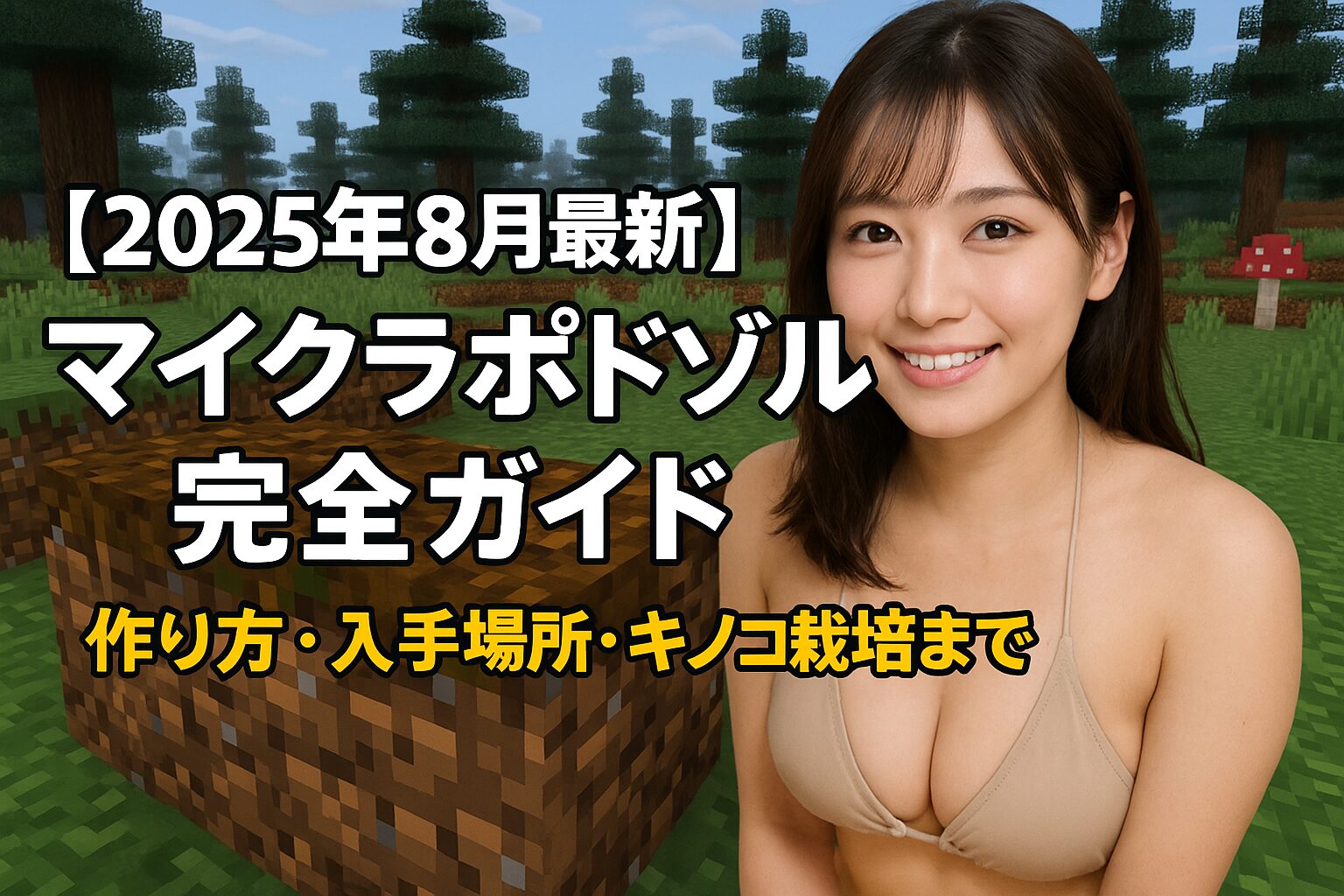 【2025年8月最新】マイクラポドゾル完全ガイド｜作り方・入手場所・キノコ栽培まで徹底解説