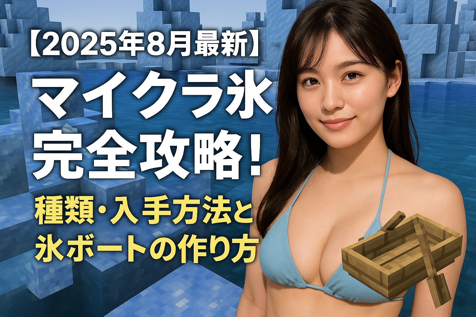 【2025年8月最新】マイクラ氷完全攻略！種類・入手方法と氷ボートの作り方