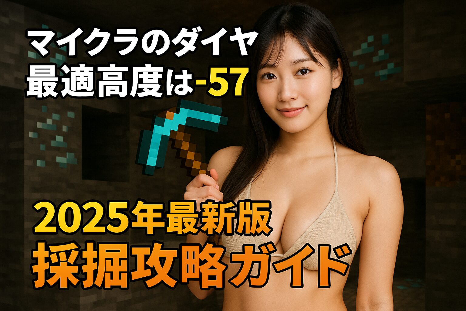 マイクラのダイヤ最適高度は-57！2025年最新版採掘攻略ガイド