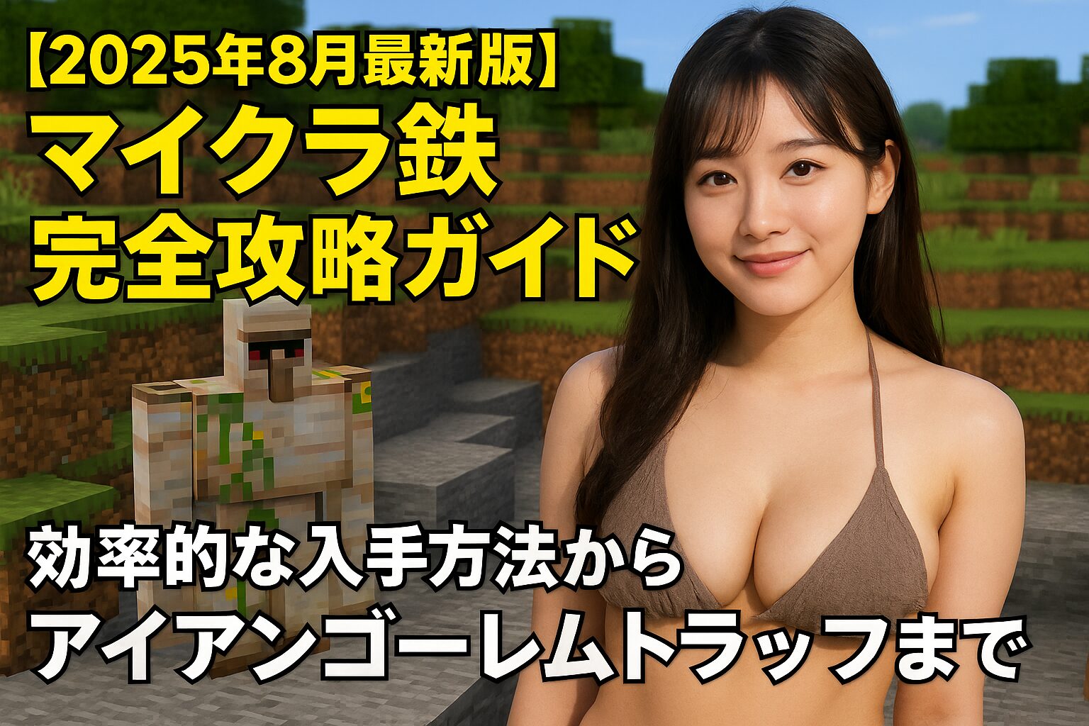 【2025年8月最新版】マイクラ鉄完全攻略ガイド - 効率的な入手方法からアイアンゴーレムトラップまで