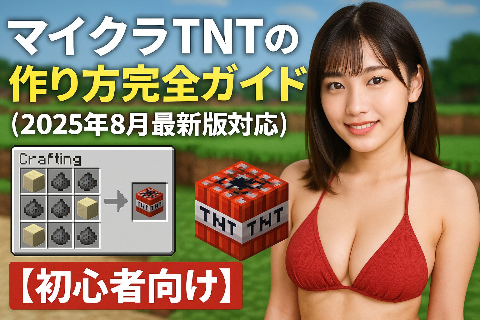 マイクラTNTの作り方完全ガイド：2025年8月最新版対応【初心者向け】