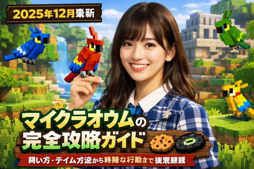 マイクラオウムの完全攻略ガイド | 飼い方・テイム方法から特殊な行動まで徹底解説
