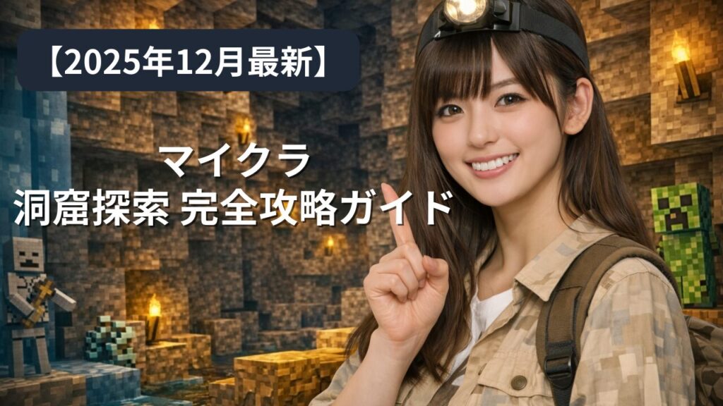 【2025年12月最新】マイクラ洞窟探索完全攻略ガイド：準備から洞窟バイオーム攻略まで初心者にもわかりやすく解説